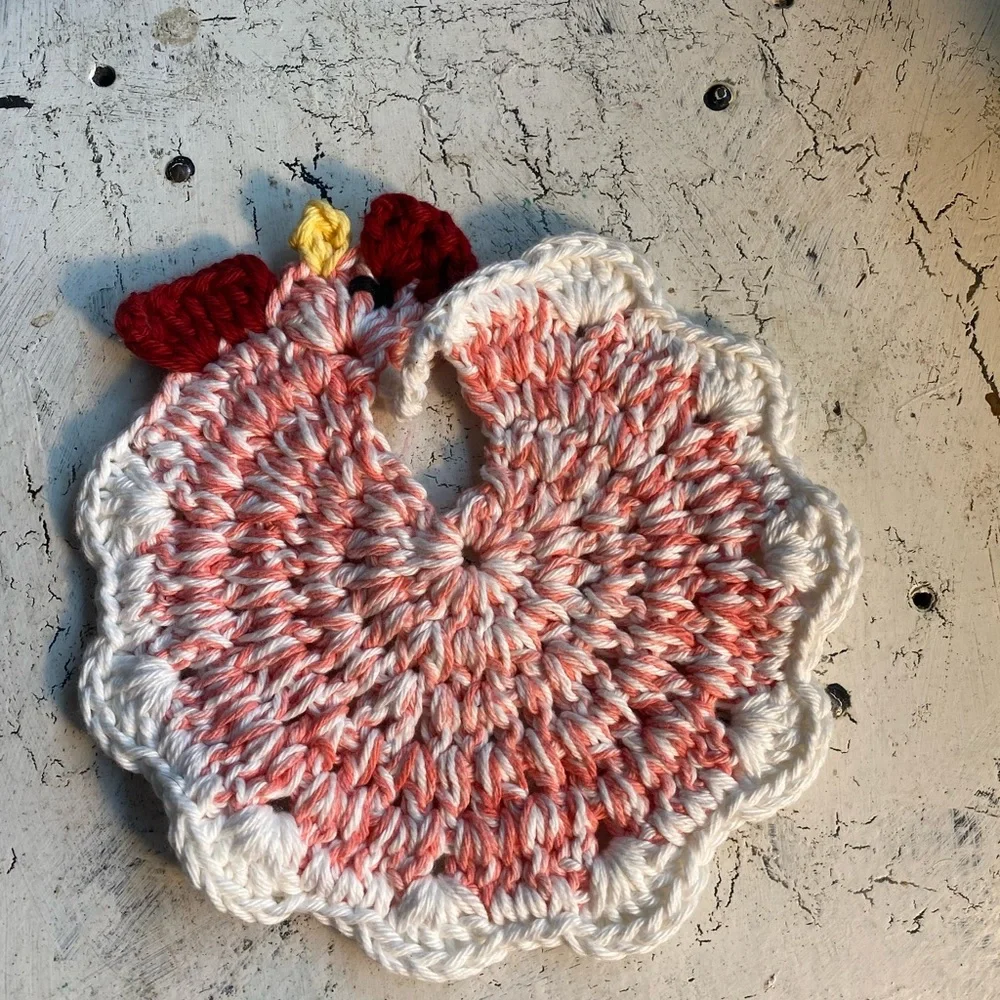 2 Chicken Pot Holders Double Thick Cotton $25